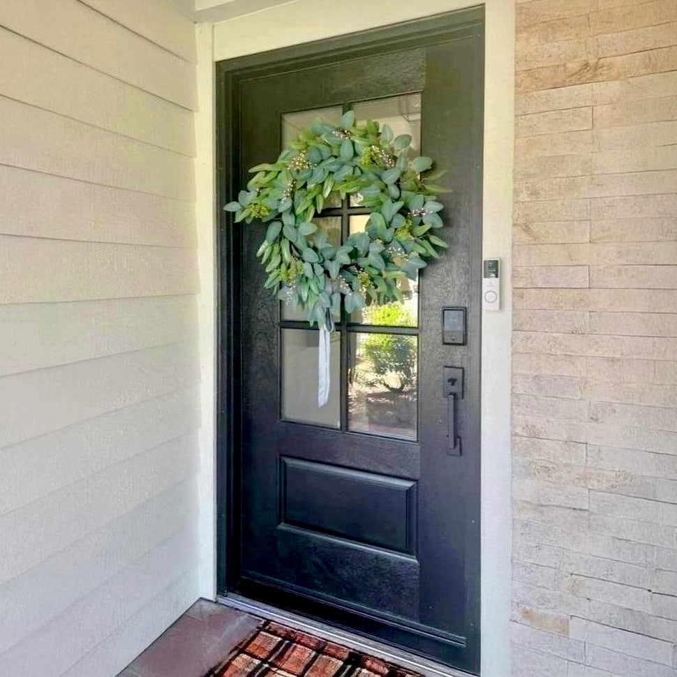 ◆mix&match◆ Striped Bespoke High Density 60 Count Door Win Krosswood Doors UINTAH Farmhouse 64 in. x 80 in. 6-Lite