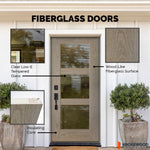 PINNACLE Craftsman 6 Lite Glass Exterior Fiberglass Door