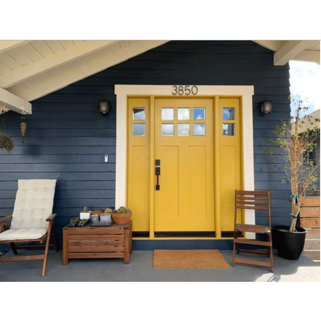Craftsman Douglas Fir 6 Lite Clear Glass Exterior Door - Krosswood