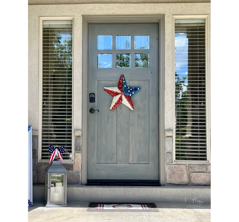 Craftsman Knotty Alder 6 Lite Clear Glass Exterior Door - Krosswood