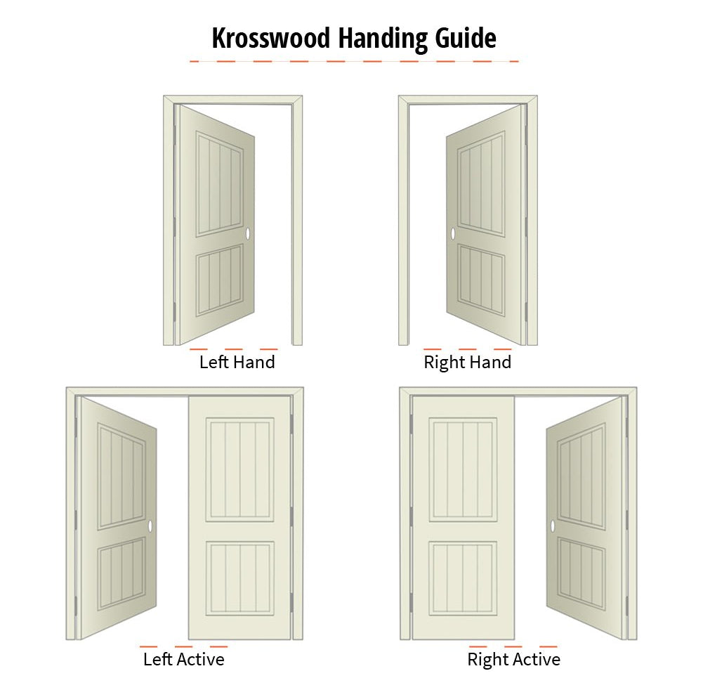 Craftsman Knotty Alder 6 Lite Clear Glass Exterior Double Door - Krosswood