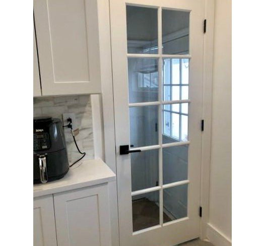 French 10 Lite Clear Glass MDF Interior Door - Krosswood