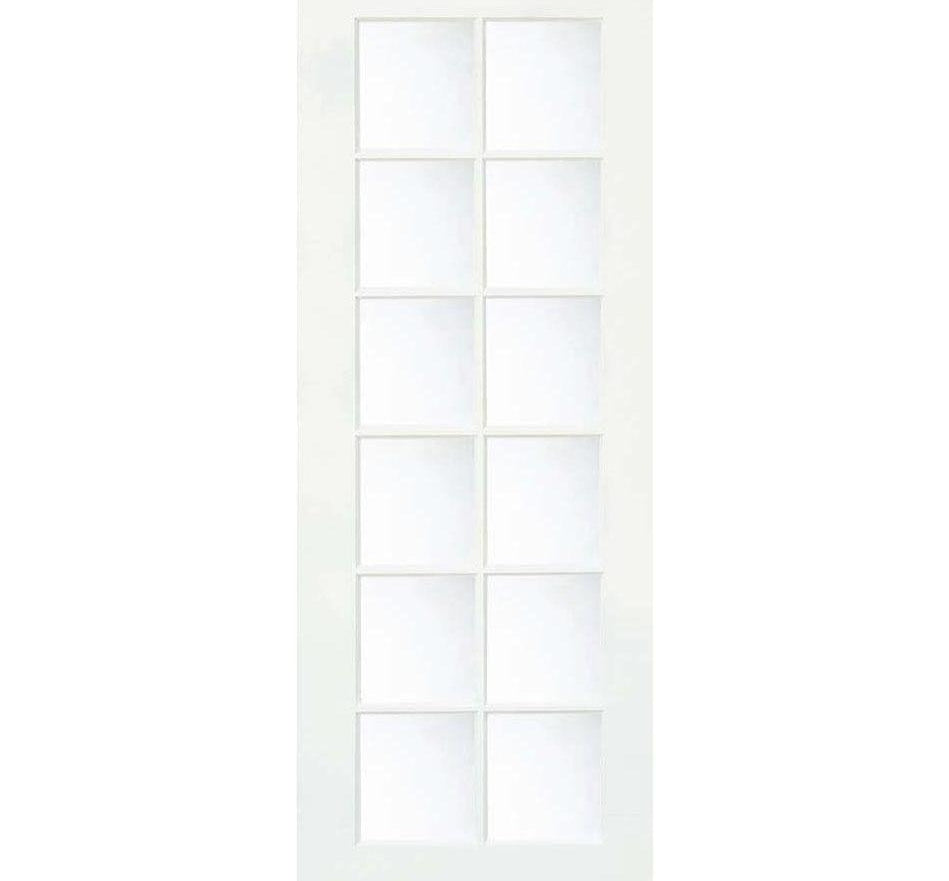 French 12 Lite Clear Glass MDF Interior Door - Krosswood