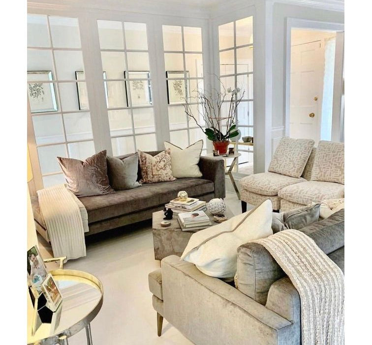 French 12 Lite Clear Glass MDF Interior Door - Krosswood