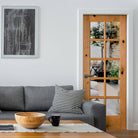 French Knotty Alder 10 Lite Clear Glass Window Interior Door - Krosswood