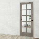 French Knotty Alder 10 Lite Clear Glass Window Interior Door - Krosswood
