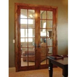 French Knotty Alder 12 Lite Clear Glass Interior Door - Krosswood