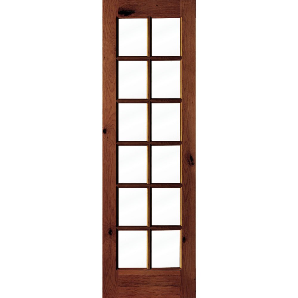 French Knotty Alder 12 Lite Clear Glass Interior Door - Krosswood