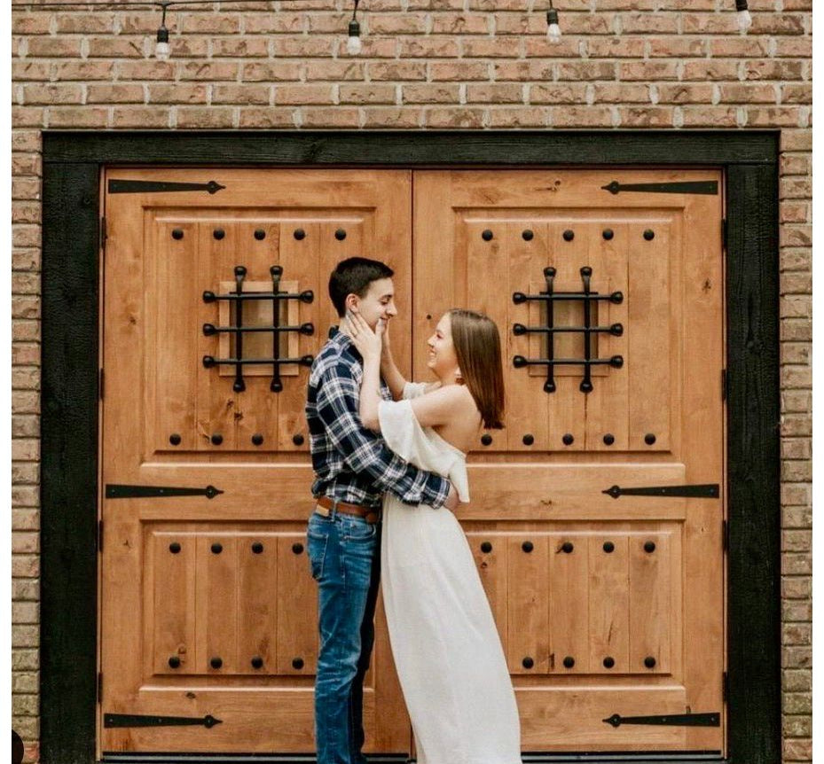 Mediterranean Knotty Alder Square Top Speakeasy Exterior Door - Krosswood