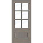 Modern Douglas Fir 6 Lite Clear Glass Exterior Door - Krosswood