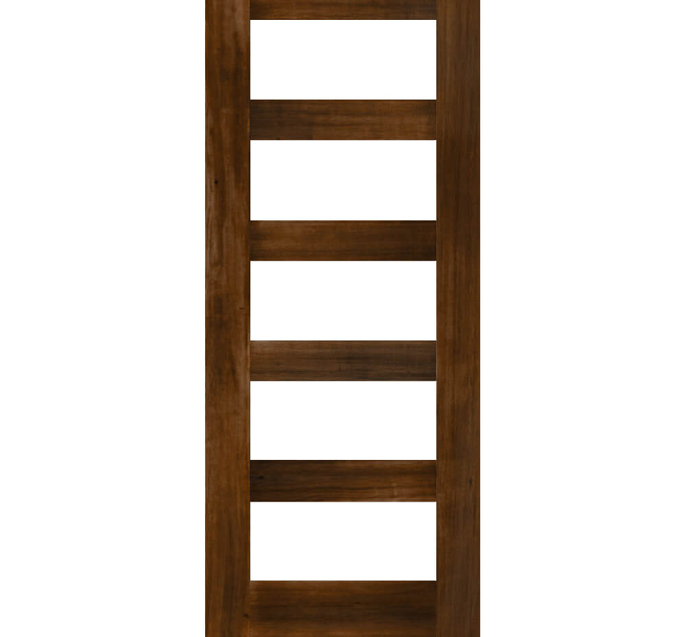 Modern Hemlock 5 Lite Clear Glass Window Exterior Door - Krosswood