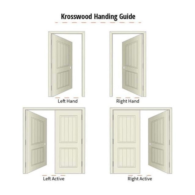 Modern Knotty Alder Full Lite Clear Glass Exterior Door - Krosswood