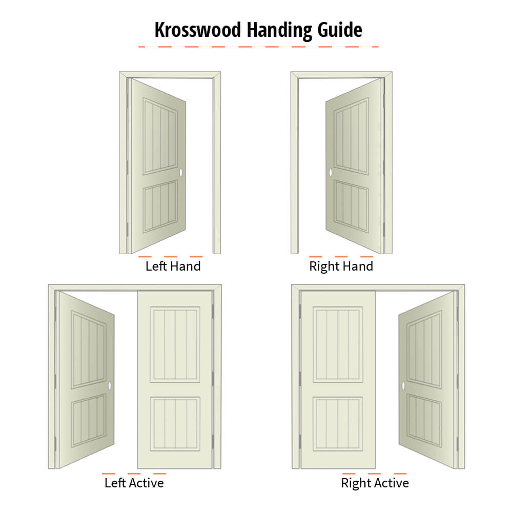 Rustic Farmhouse Knotty Alder Square Top Interior Double Door - Krosswood