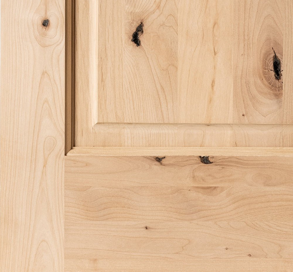 Rustic Knotty Alder Arch Top V-Groove Interior Door - Krosswood