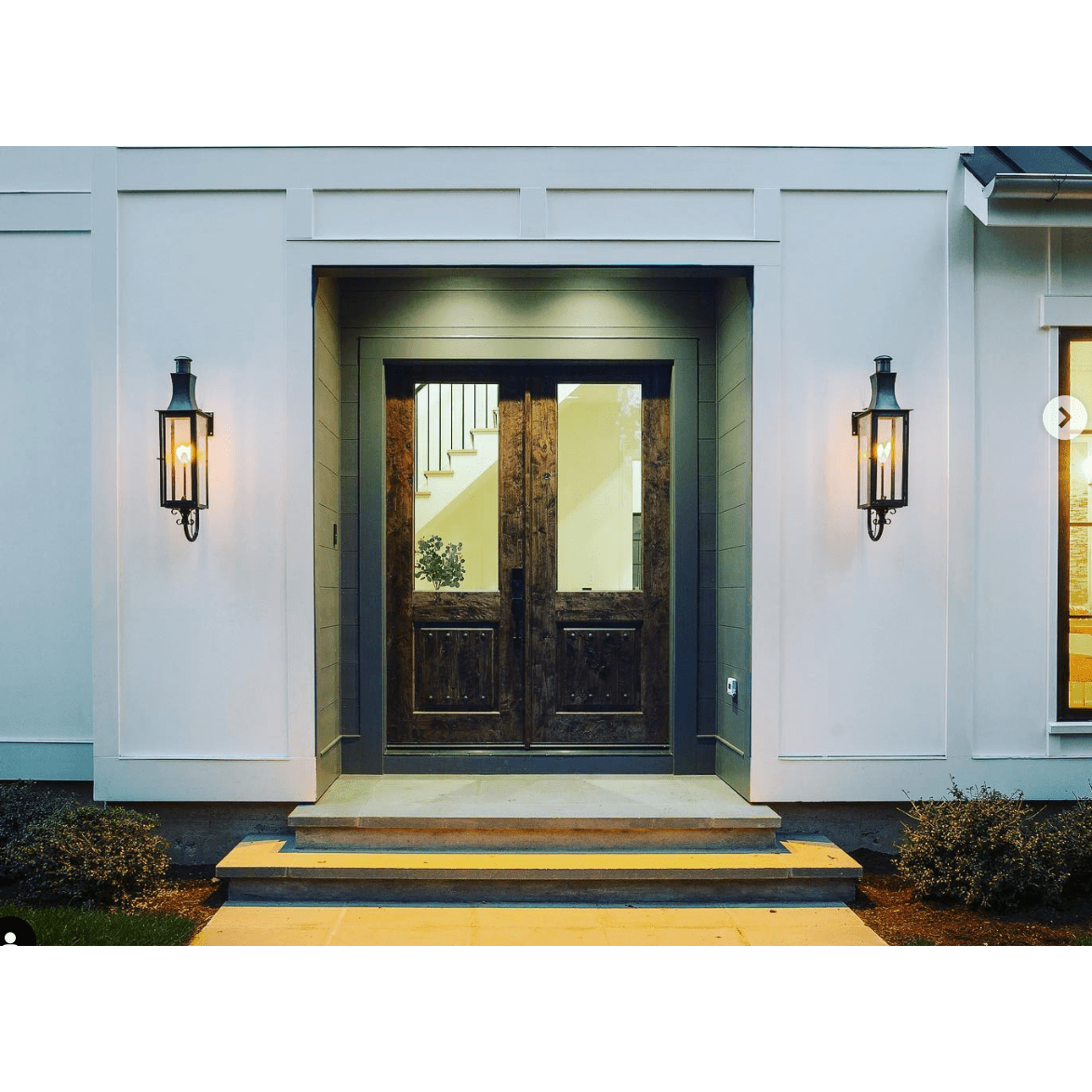 Rustic Knotty Alder V-Groove Half Lite Clear Glass Exterior Door - Krosswood