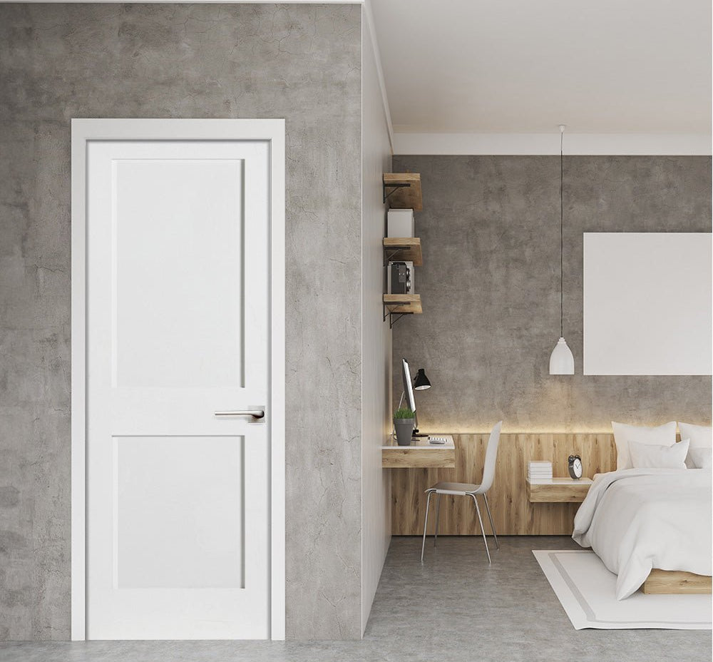 Shaker 2 Panel Primed MDF Interior Door - Krosswood