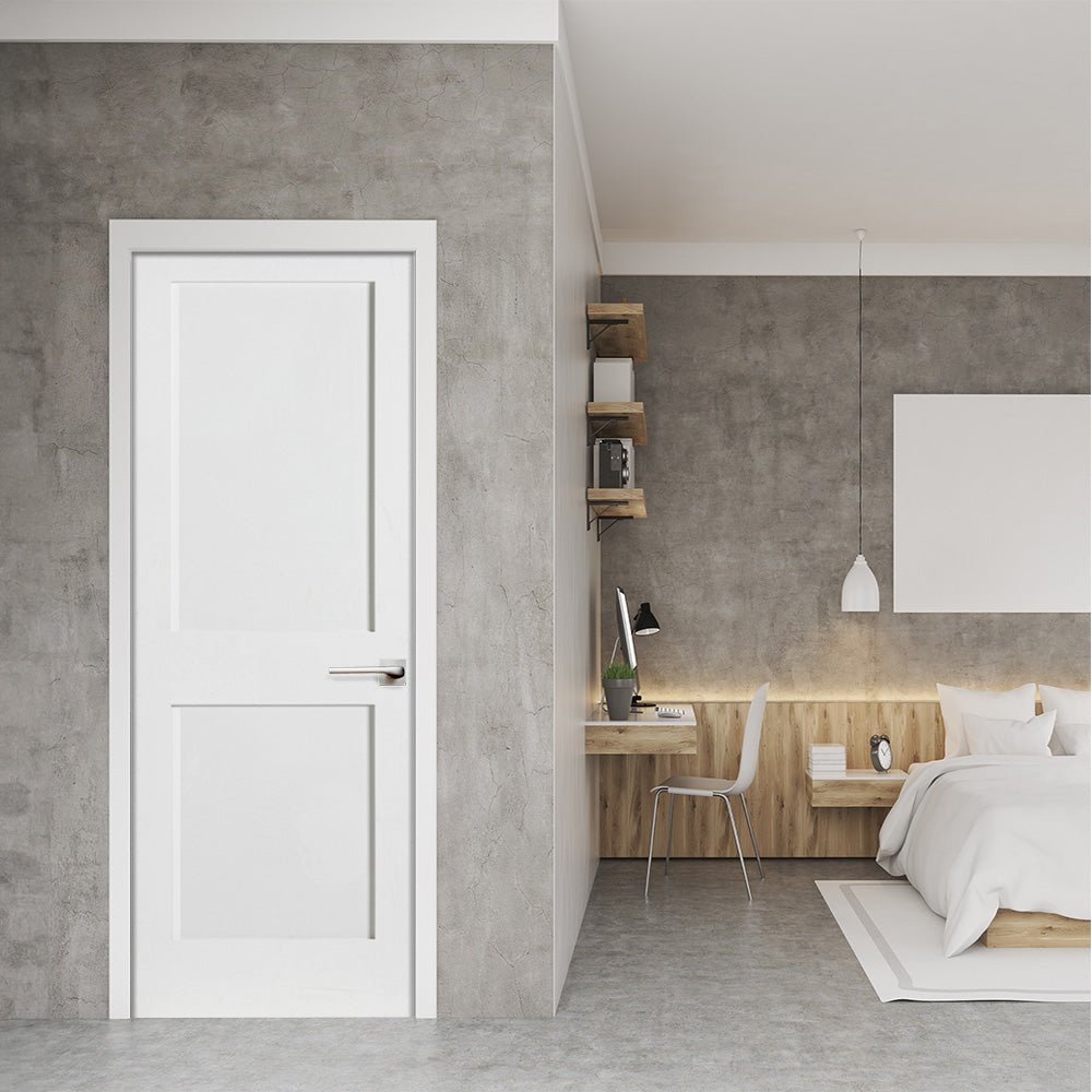 Shaker 2 Panel Primed MDF Interior Door - Krosswood