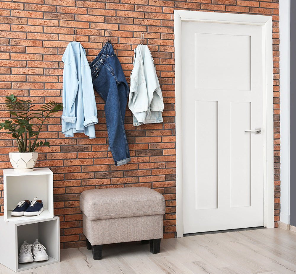 Shaker 3 Panel Primed MDF Interior Door - Krosswood