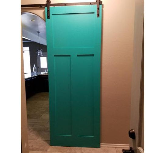 Shaker 3 Panel Primed MDF Interior Door - Krosswood