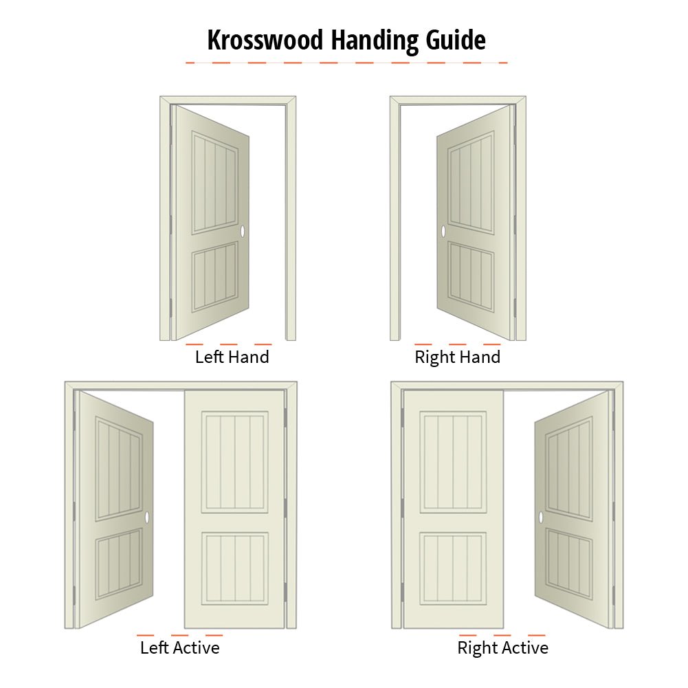 Shaker 5 Panel Primed MDF Interior Door - Krosswood