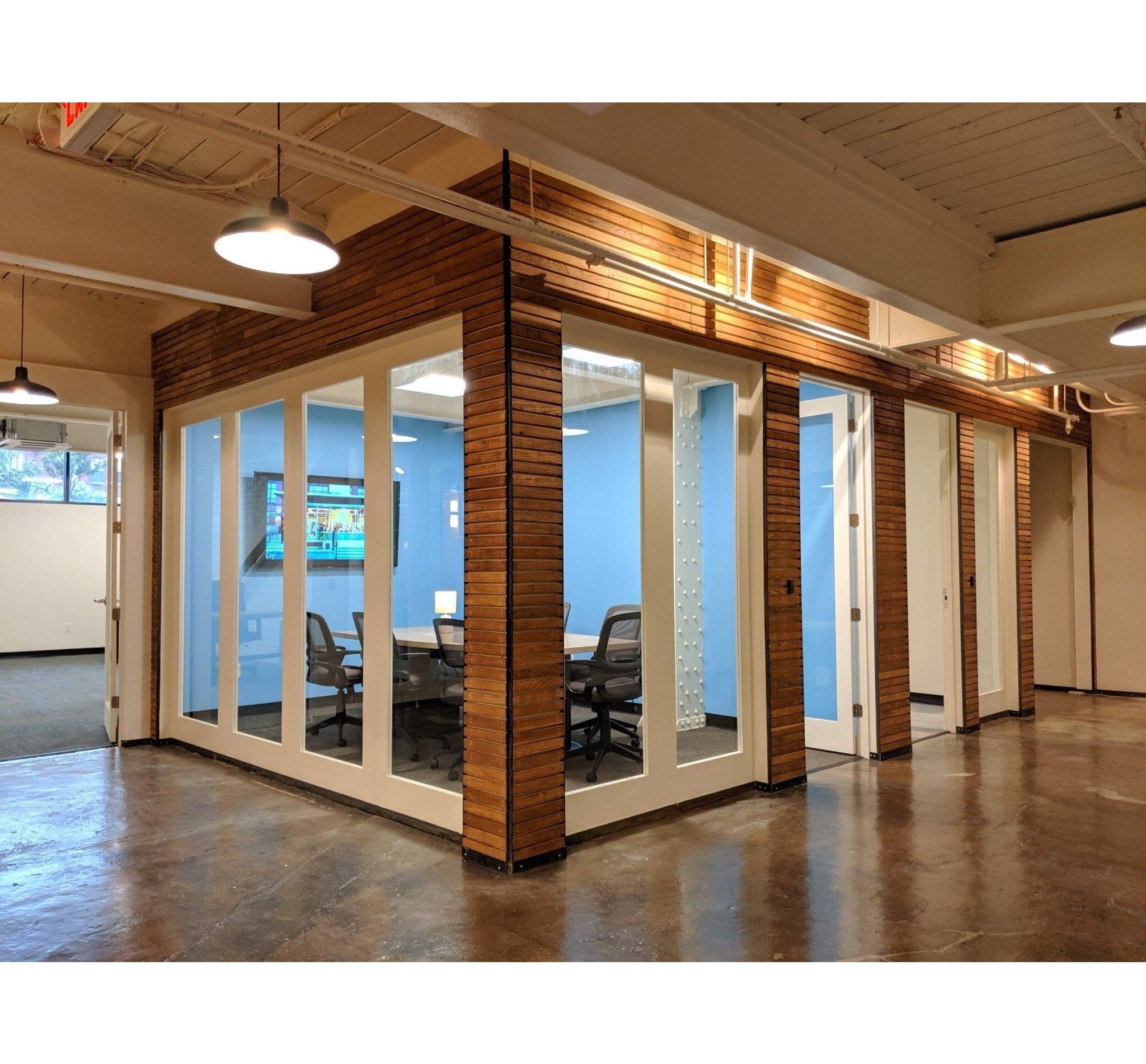 Shaker Full Lite Clear Glass Window MDF Interior Door - Krosswood