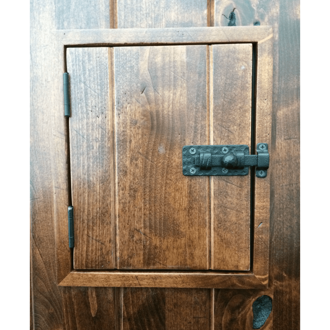 Mediterranean Wrought Iron Speakeasy Kit with Glass by Krosswood Doors ...