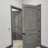 Knotty Alder Wood 2 Panel Square Top Interior Door