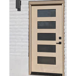 ASCEND Modern Fiberglass 5 Lite Satin Glass Exterior Door