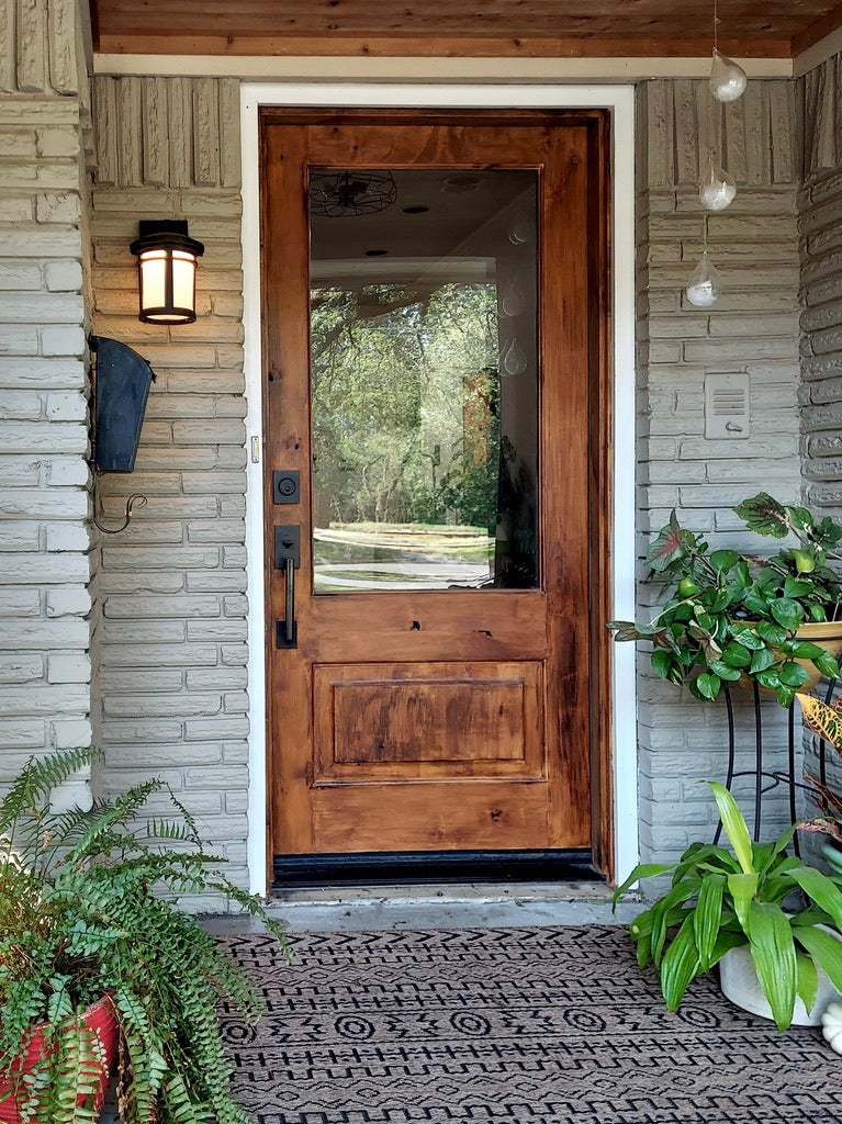 Knotty Alder 3/4 Lite Exterior Door