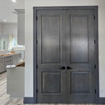 Knotty Alder Square Top Interior Double Door