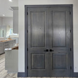 Knotty Alder Square Top Interior Double Door