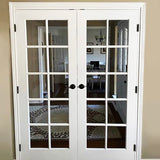 French 10 Lite Glass Solid Core MDF Interior Double Door