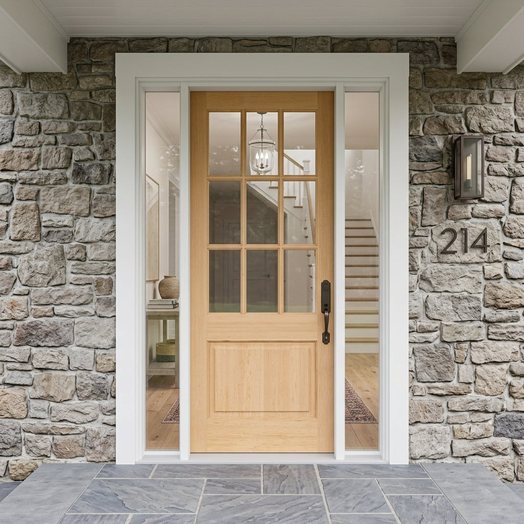 Krosswood Hemlock 9-Lite Modern Farmhouse Front Door – Krosswood Doors Krosswood Hemlock 9-Lite Modern Farmhouse Front Door – Krosswood Doors