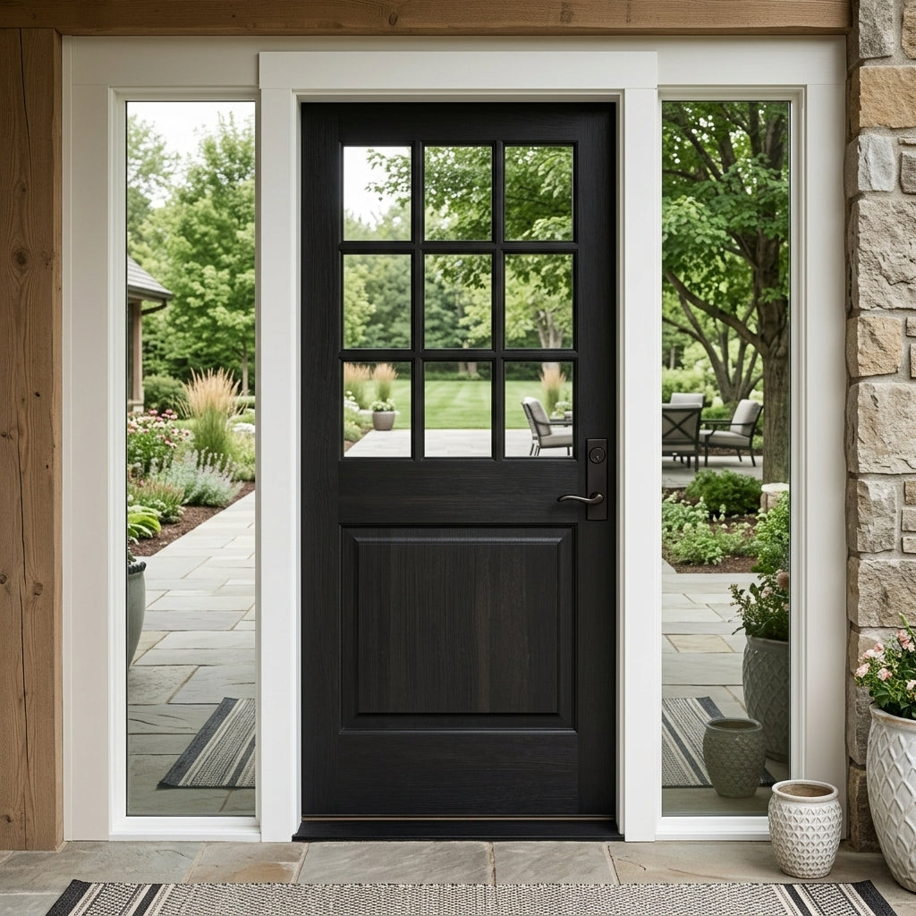 Krosswood Hemlock 9-Lite Modern Farmhouse Front Door – Krosswood Doors