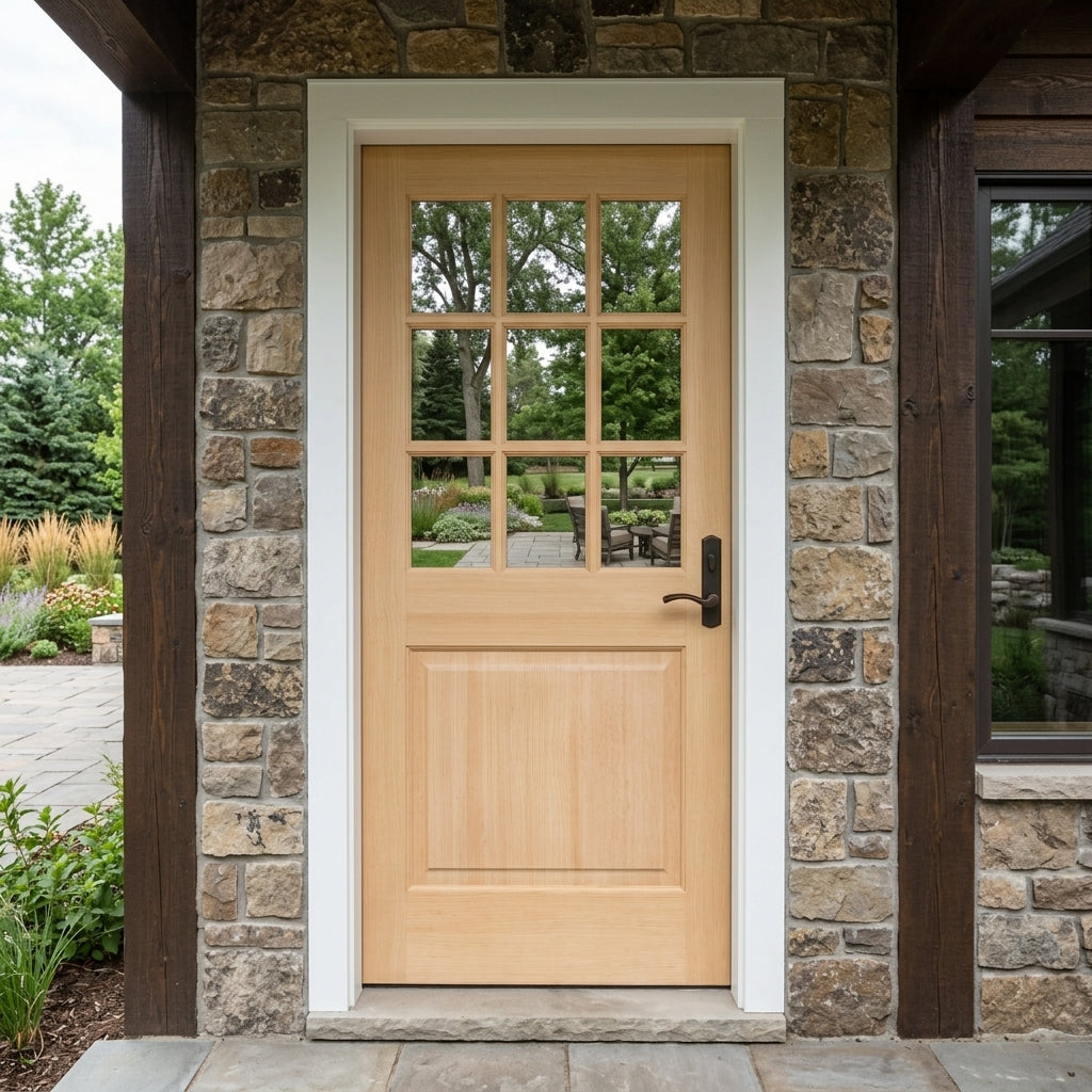 Krosswood Hemlock 9-Lite Modern Farmhouse Front Door – Krosswood Doors