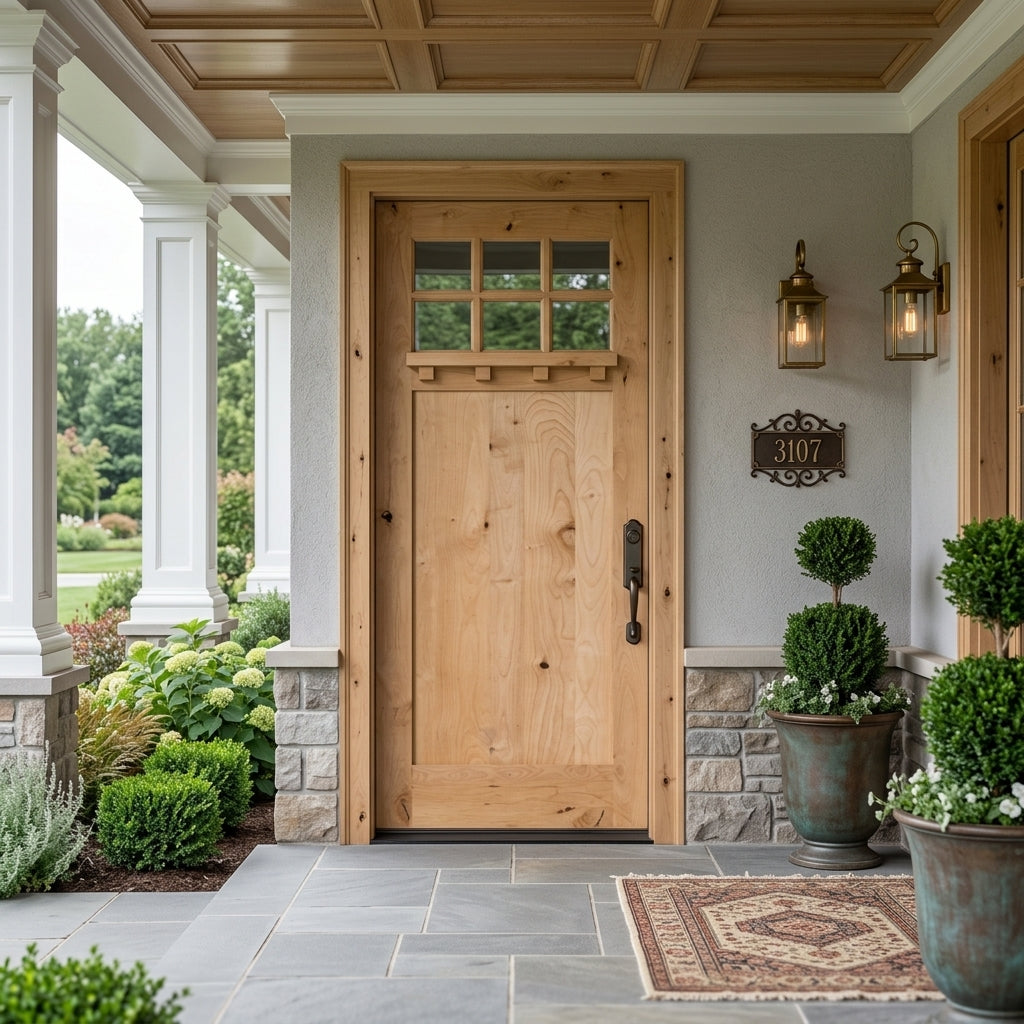 Craftsman Knotty Alder 6-Lite Exterior Front Door | Krosswood