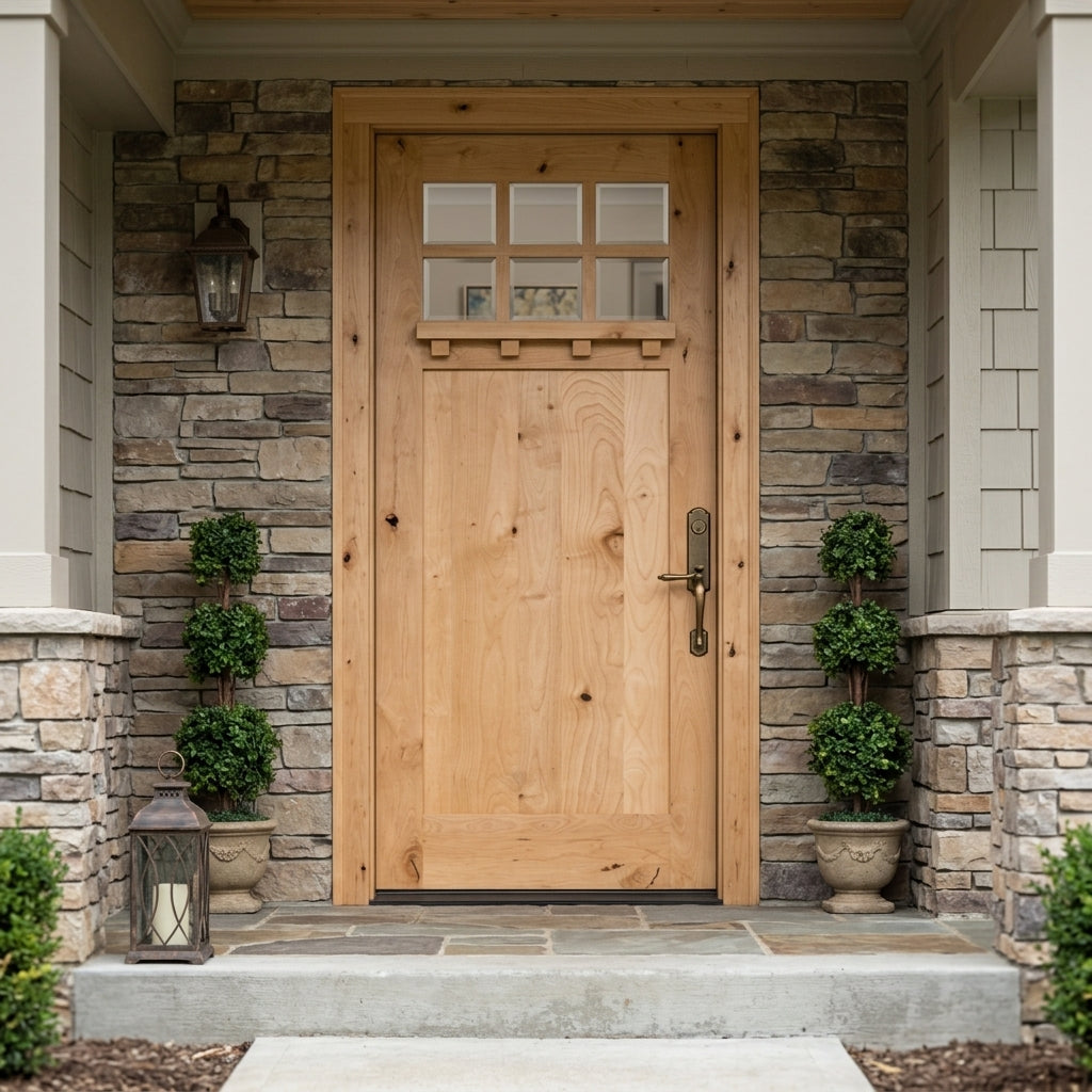 Craftsman Knotty Alder 6-Lite Exterior Front Door | Krosswood