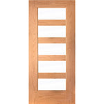 ASCEND Modern 5 Lite Window Fiberglass Front Door