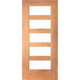 ASCEND Modern 5 Lite Window Fiberglass Front Door
