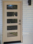 ASCEND Modern Fiberglass 5 Lite Clear Glass Exterior Door