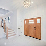 PINNACLE Craftsman 6 Lite Glass Wood-Like Fiberglass Front Door
