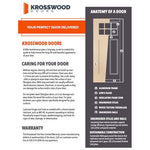 BRIGHTON Modern Fiberglass 3 Lite Frosted Glass Double Door