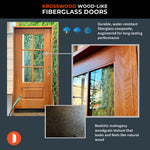 UINTAH Faux Pivot Glass Window Fiberglass Double Door