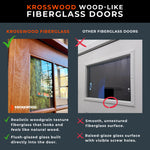Porte double en verre à 6 carreaux PINNACLE Craftsman en fibre de verre