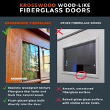 Porte double en verre à 6 carreaux PINNACLE Craftsman en fibre de verre