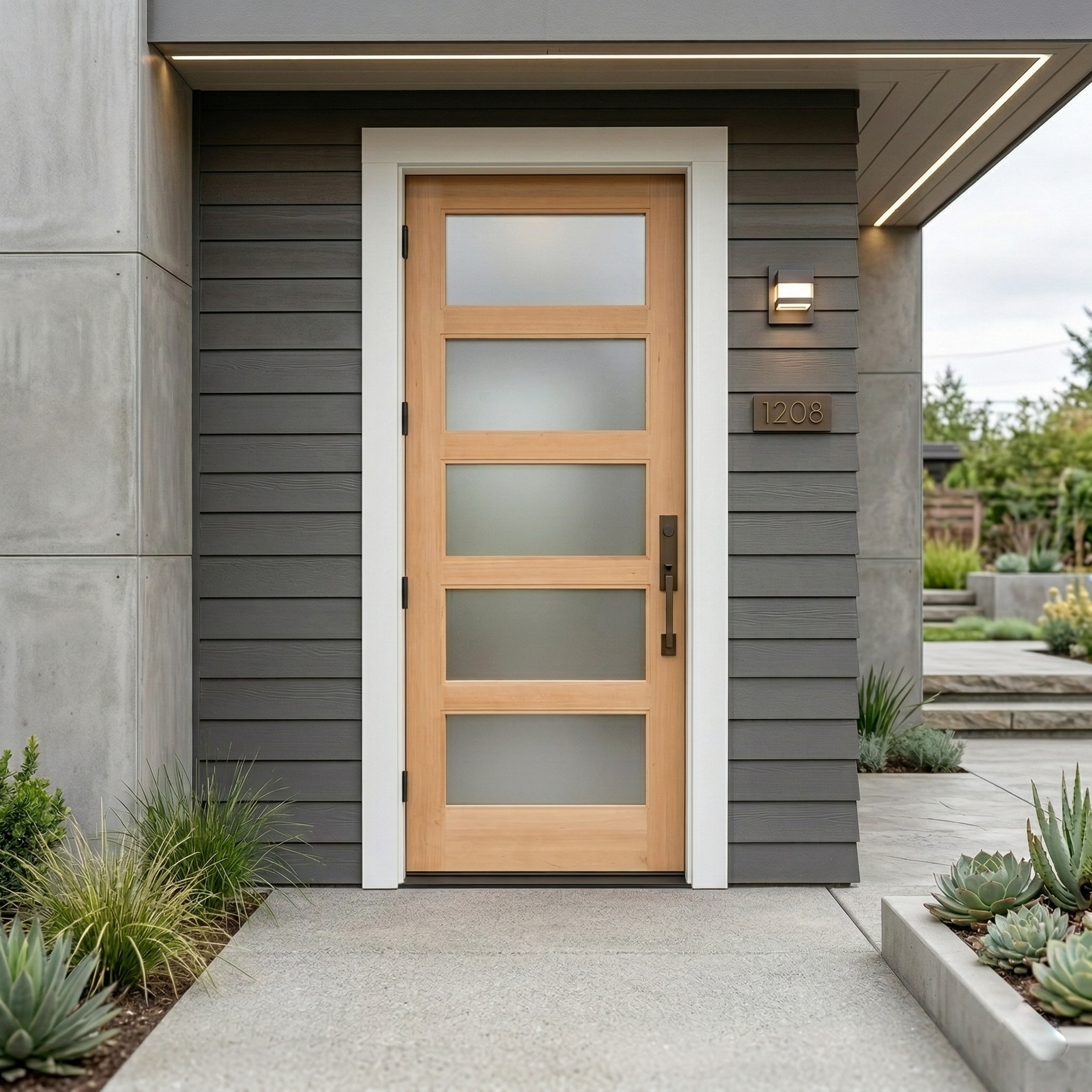 Krosswood Modern 5-Lite Hemlock Wood ...