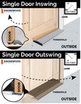 Craftsman 3 Lite Glass Hemlock Wood Front Door with Dentil Shelf