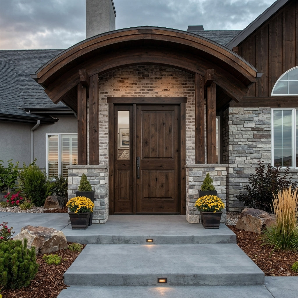 Krosswood Rustic Knotty Alder Square Top Exterior Door – Krosswood