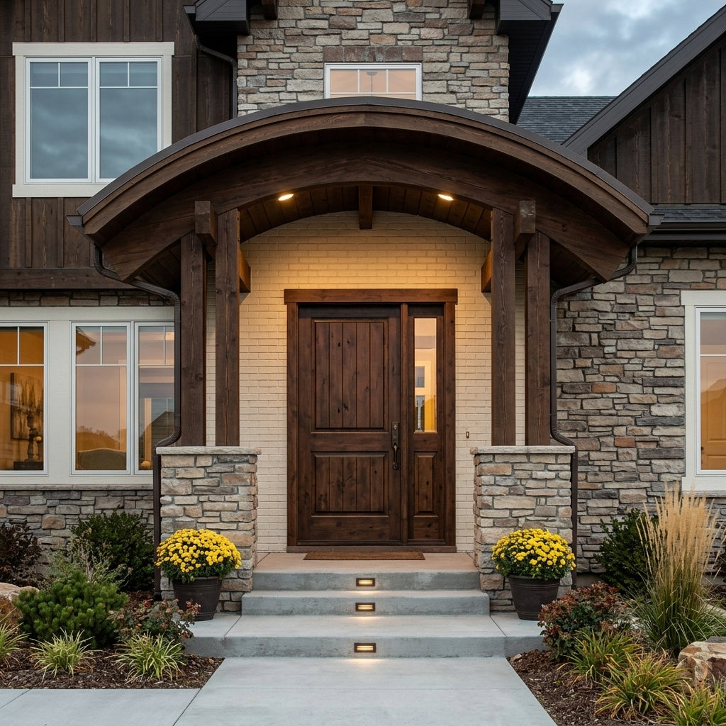 Krosswood Rustic Knotty Alder Square Top Exterior Door – Krosswood