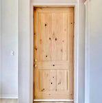 Knotty Alder Wood 2 Panel Square Top Interior Door